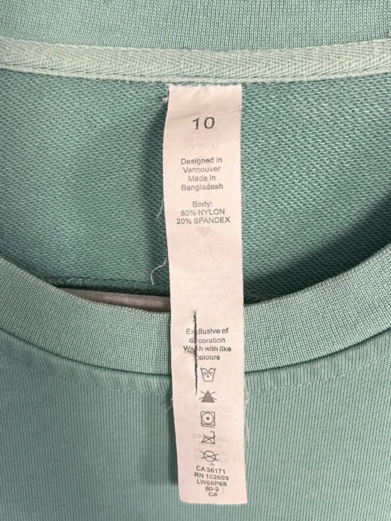 Lululemon Perfectly Oversized Crewneck Pullover in Light Green size 10 - Picture 5 of 10